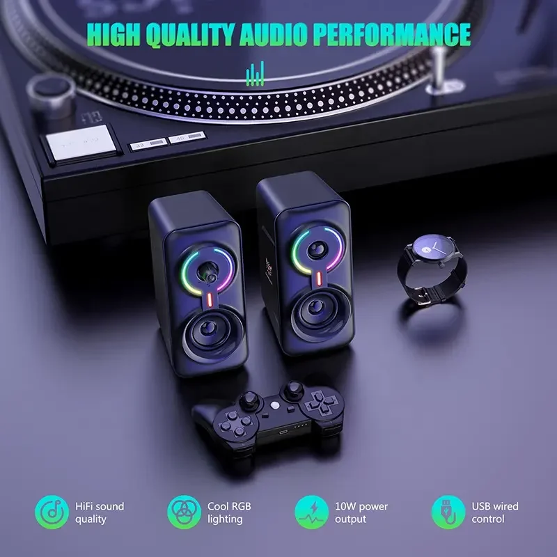 Onikuma Waterproof L6 10W BT / AUX RGB Portable Speakers USB 3.5mm Player Hifi sound quality Outdoor Wireless Bluetooth Speakers