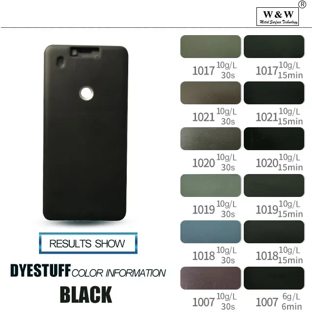 The Biodegradable Acid Dye Anodizing Dye For Aluminum Anodized Black Color