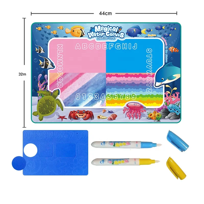 Preschool Toy Small Size Magical Doodle Water Board Reusable Painting Writing Drawing Mat Toy For Kids