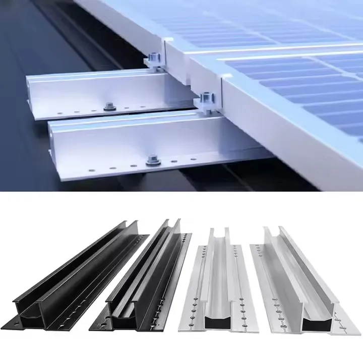 Aluminum mini rail for roof solar panel mounting system