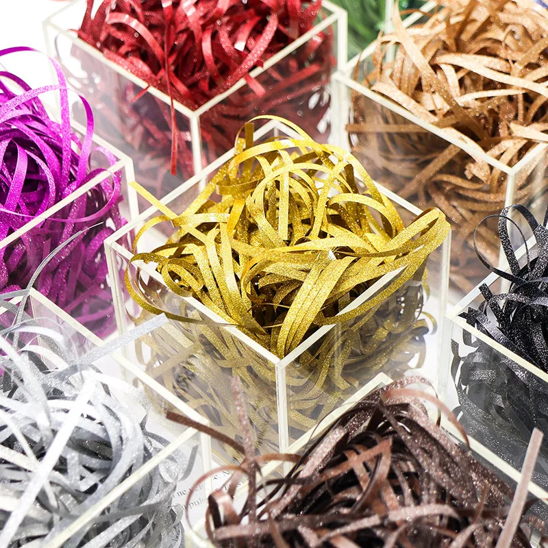 1KG Glitter Shredded Paper Crinkle Paper Raffia Paper Grass Package Filler Filling for Gift Wrapping Basket