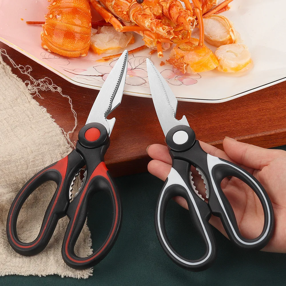Hot Sale Stainless Steel Multi-Function Scissors Vegetable Walnut Chicken Bone Food Kitchen Scissors Household Scissors
