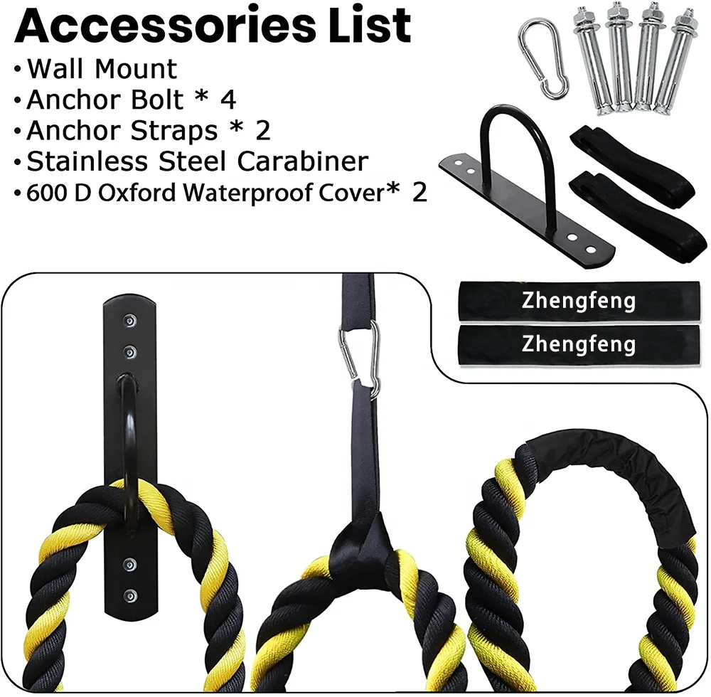 3in *12m Power Cross Training Customized Logo Exercise Fitness Battle Rope Cover