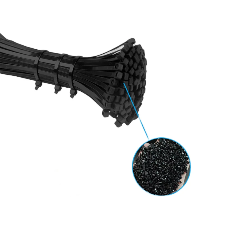 Multi-Purpose Cable Tie Nylon 66 Black Color Ties PA66 Nylon 3*150mm Zip Ties Heavy Duty Nylon Plastic