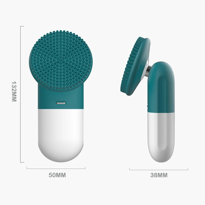 Custom Logo Mini Face Scrubber Soft Wash Facial Cleanser Silicone Korean Facial Rotary  Cleansing Brush .jpg