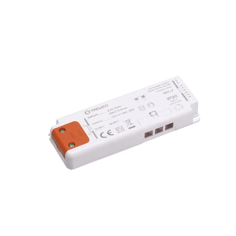 Yingjiao Factory Customize Cabinet Lighting LED Power Supply Multiple Output LED Driver 12V 24V 20W Ac to Dc 12v Multiple 100