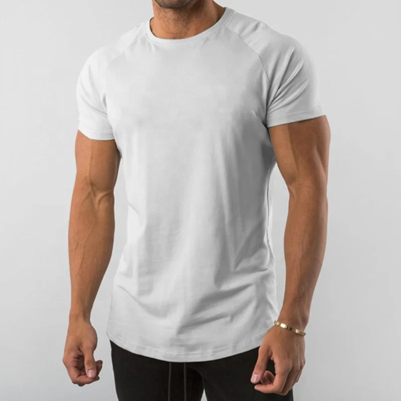 Workout Apparel Round Neck Quick Dry Running Short Sleeve Compression Gym Fitness Wear Custom Blank White Sports T Shirt For Men