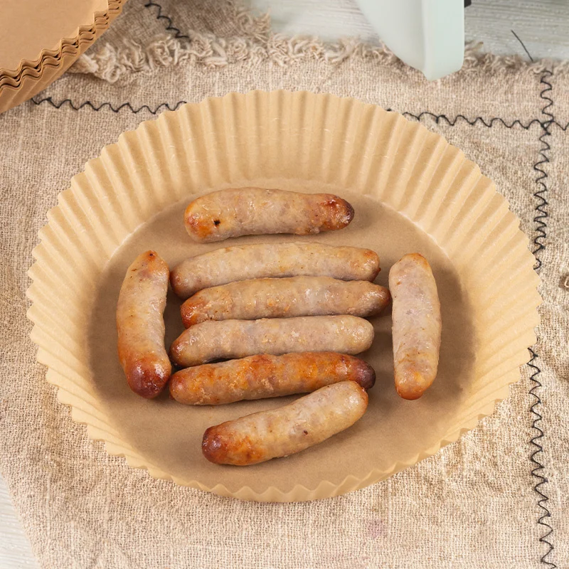 Food Grade High Temperature Resistant 100 pcs Non-stick Air Fryer Disposable Paper Liners Square Round Air Fryer Liners