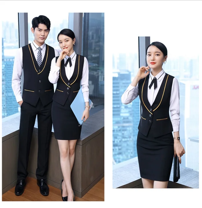 Custom Factory Direct One Stop Service Uniforms Ladies Blazer Corporate Jacket Shirt and Pant Women Staff Office Work Uniform