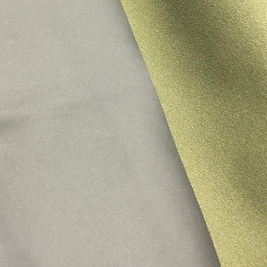 Top grade nylon twill 4 way spandex stretch fabric 70/40 with  black film release paper transfer color coating
