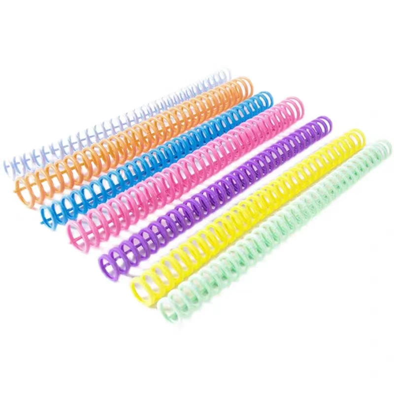 High Quality PVC Spiral Coil Binding Environmentally Friendly Office Supplies Made from Paper and PET Ring Pattern