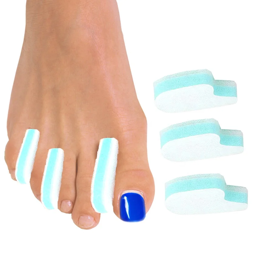 3 Layer Foam Foam Toe Spacers Separators for Feet for Overlapping Toes Spreader Divider Toes Relief Prevent Corns HA01208
