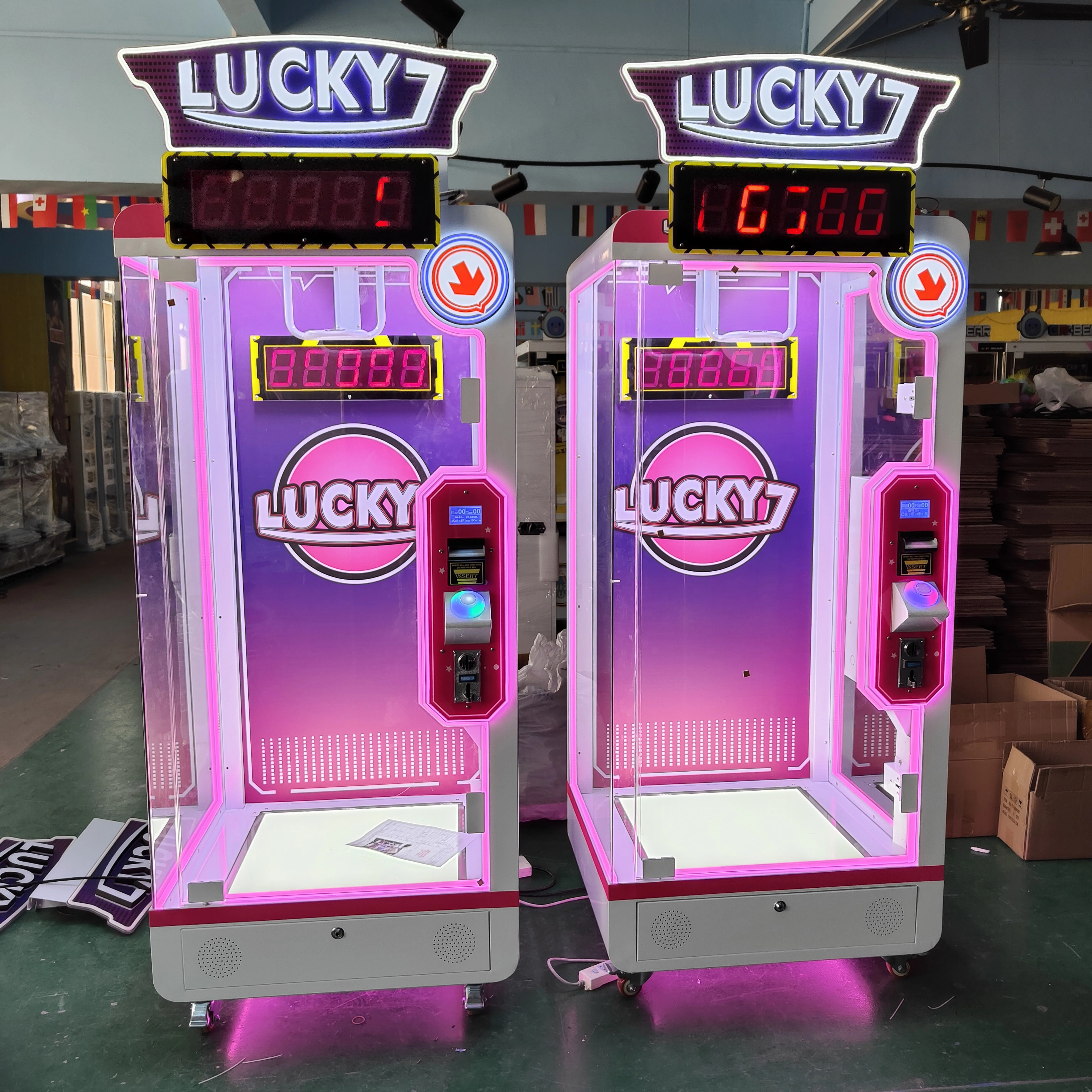 Riteng Coin Operated Game Machine Shopping Mall Lucky 7 Cut Prize Game Machine Key Cutting Vending Machine For Sale Philippines