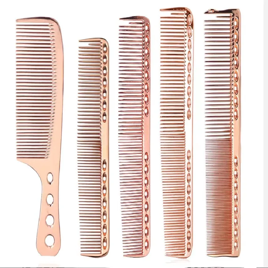 Aluminum haircut comb salon professional hairdressing wholesale  barber hair combs for barber shop
