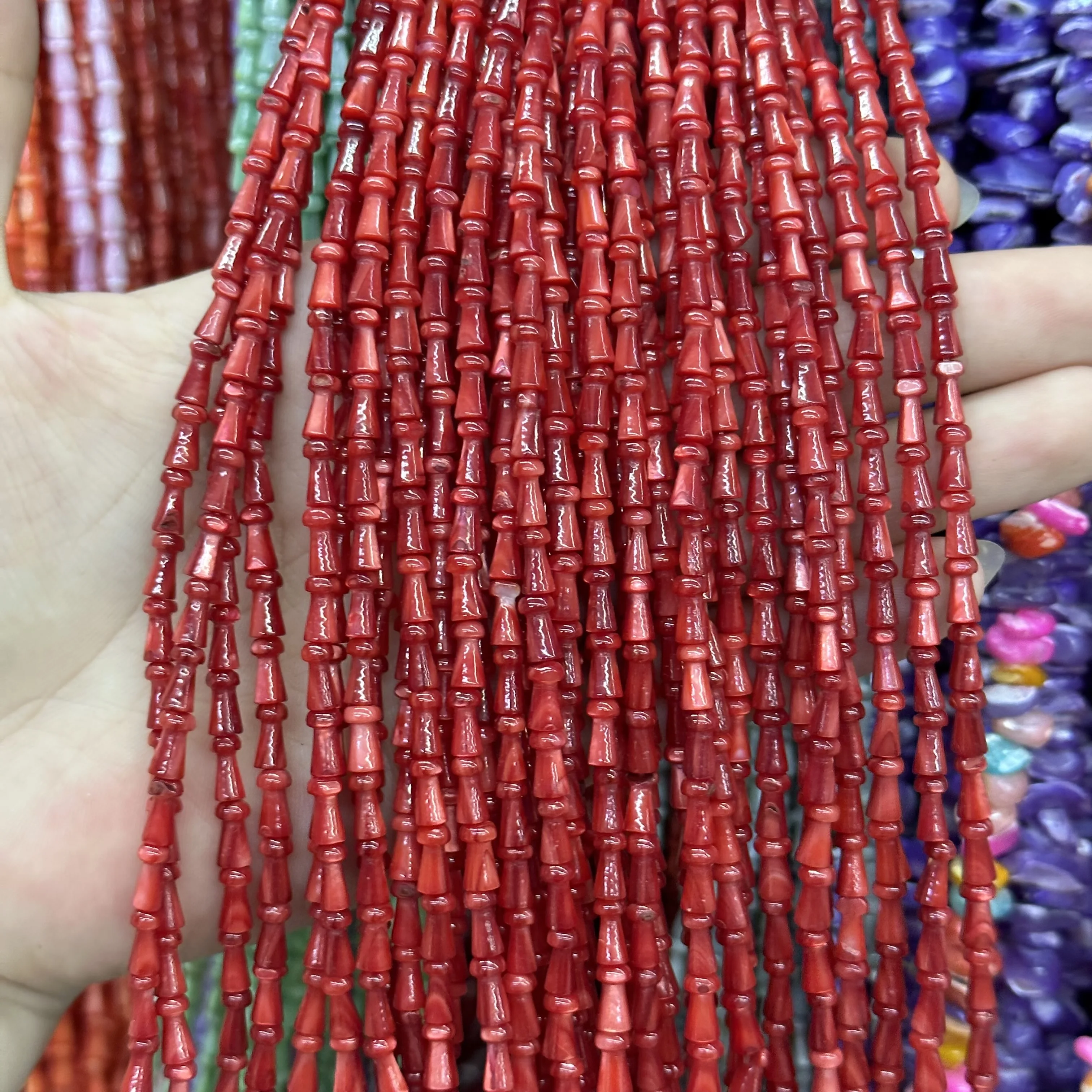 Horseshoe snail 4*7mm mushroom shell beads semi-finished loose beads diy bracelet necklace jewelry hairpin earrings wholesale