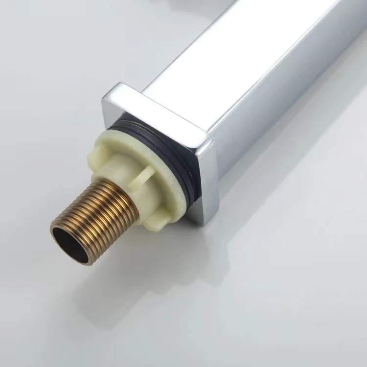 Factory Supplier Cheap Price Bathroom Sink Tap Chrome Single Lever Wash Face Single Cold Water Wash Hand Zinc Square Basin Tap