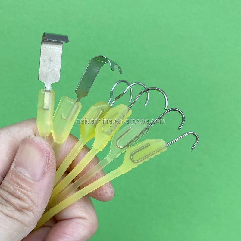 Point sharp tip hook and blut tip hook,Single use retractor ring hook,Different types of the hooks