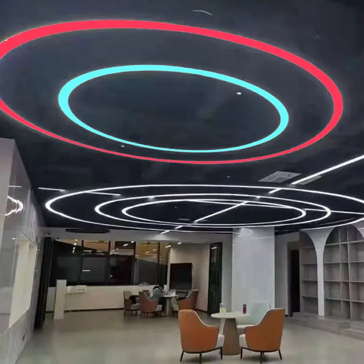Modern Rings Pendant Lamp 85~265v Black housing hanging light Ceiling Lighting led circle chandelier Round Pendant Lights
