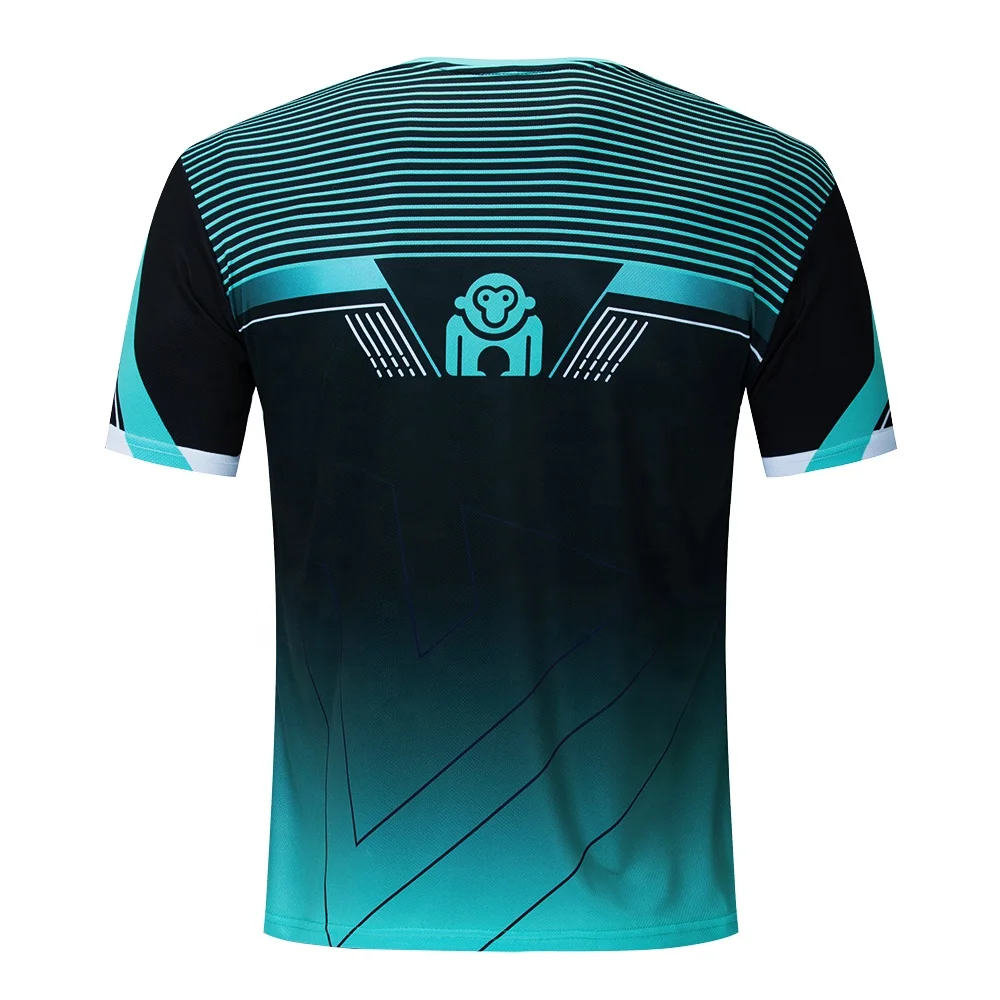 Dye sublimated running t-shirt quick dry shirt