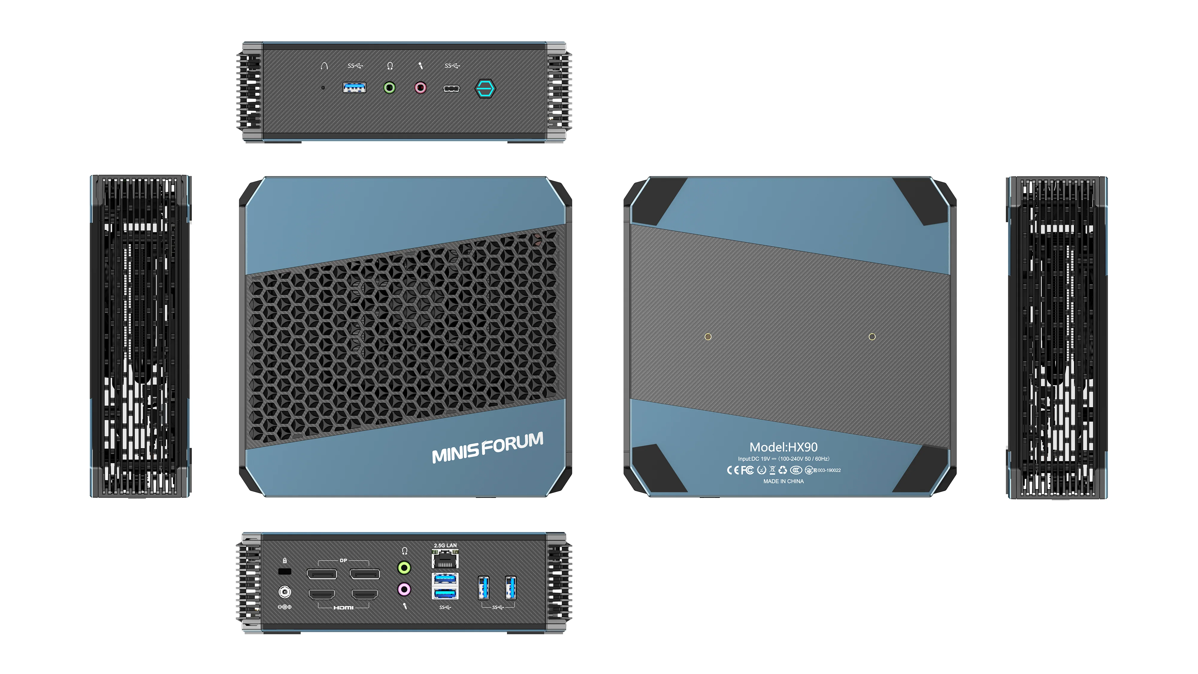 Minisforum EliteMini HX90 AMD Ryzen 9 5900HX Octa Cores DDR4 Computador SSD Desktop Small Wins 11 Gaming Mini PC