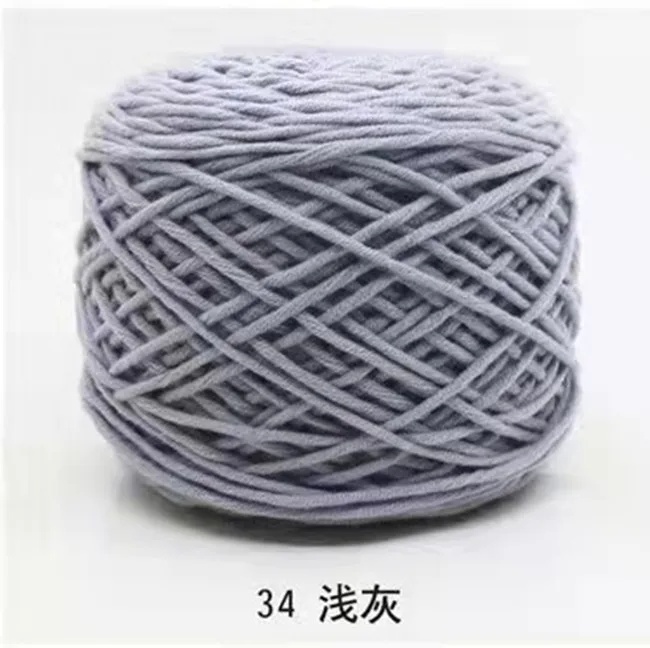 Factory Wholesale 200g roll Knitting Hand Crochet Acrylic Yarn Hollow Round Strand Baby Milk Cotton Ring Soft Fancy Tufting yarn