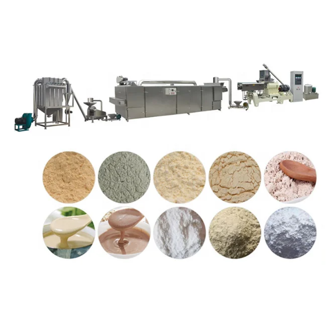 Fully Automatic Nutritional Powder Making Machine Baby Food Cereals Powder Rice Flour Porridge Production Line