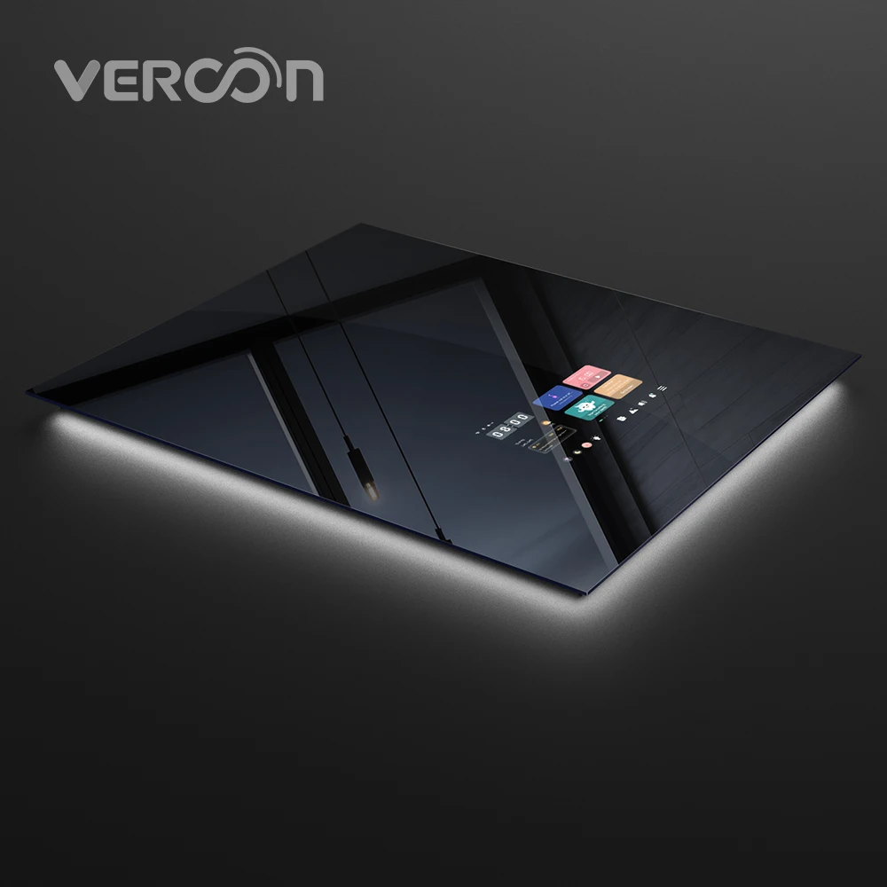 Vercon Grace Smart Bathroom Mirror Toothbrush App Android Led Lighting Ai Bluetooth Mirror Premium Speakers Wifi Spotify Youtube
