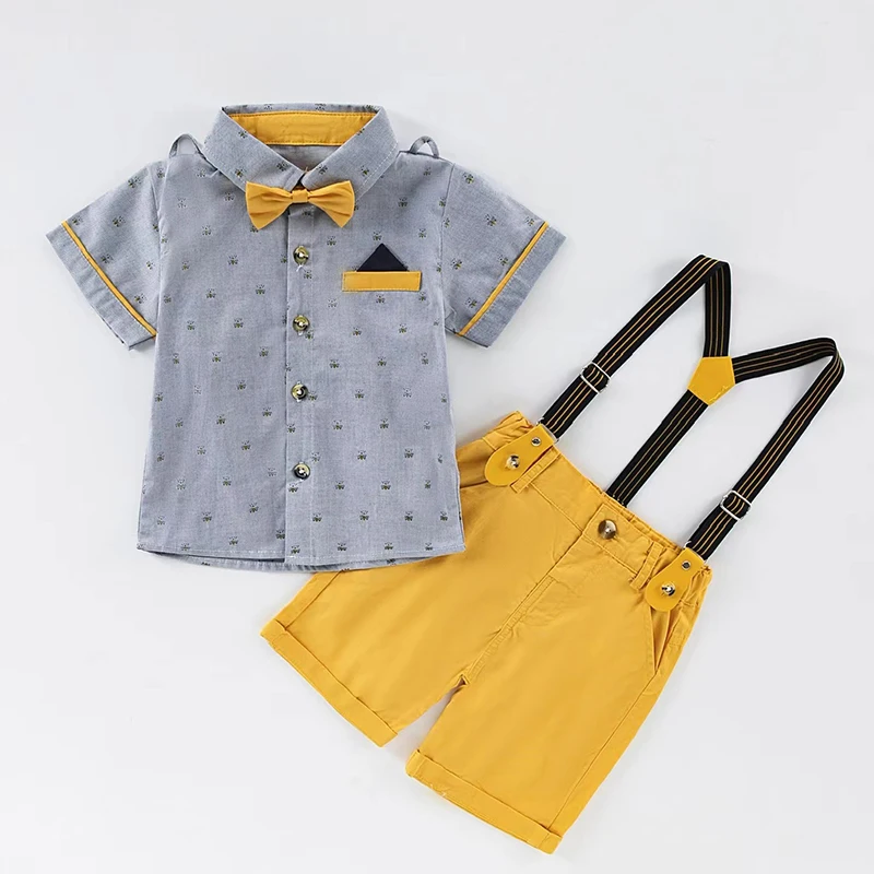 Custom Bulk Boy New Born Baby Clothes Sets 1-5 Years Formal Party Boys Romper Suits Set 3-6 Months Baby Boy Clothes Clothing