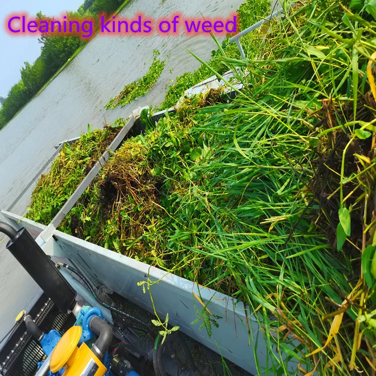 Underwater Boat Harvesting Machine Aquatic Weed Harvester Ship/ Weed Cutting Ship Trash Skimmer factory