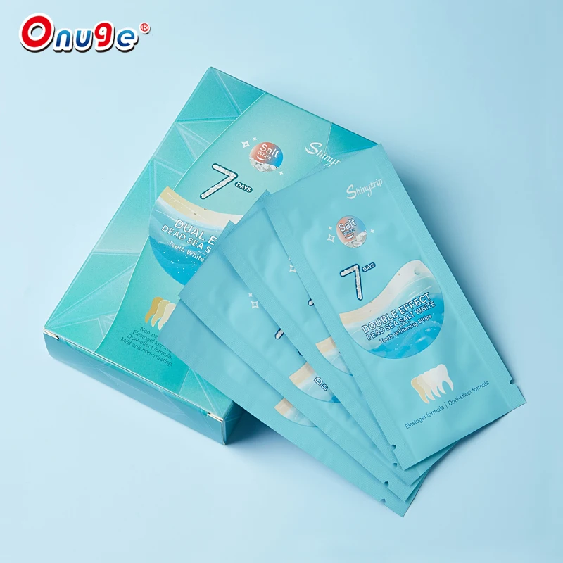 bright peroxide teeth whitening kit with tooth bleaching white strips with cheap price 28 pcs dead sea salt white teeth strips