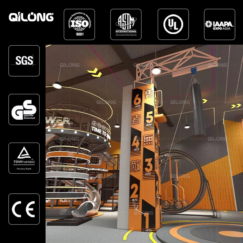 Customized Kids Jumping Bungee Square Fitness Adult Indoor Trampoline Park With Playground Equipment