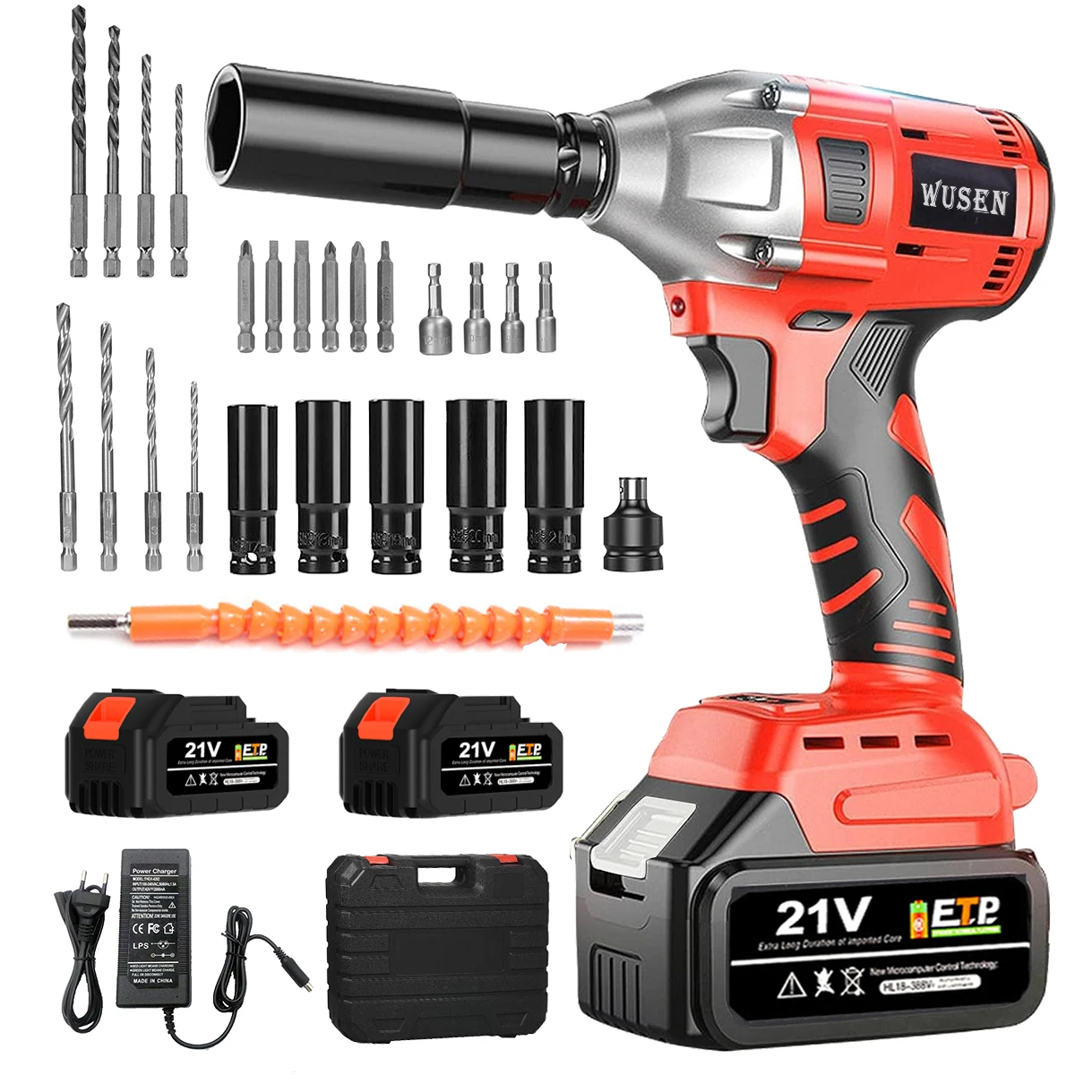 rechargeable cordless power tool brushless impact wrench battery cordless impact wrench 21V electric impact wrench power tools