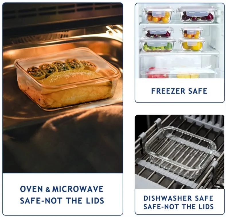 Glass Storage Containers with Lids (13-Pack) glass container set Hot sales