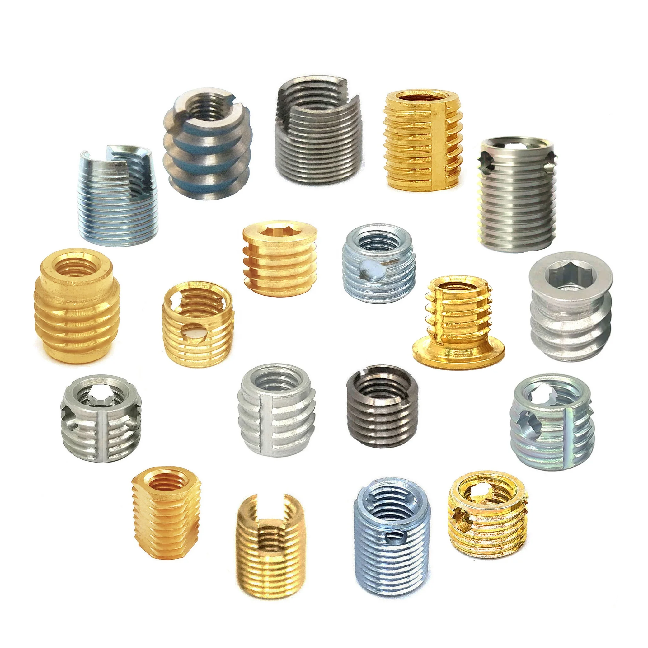 Stainless Steel Brass Hardened Steel Titanium Threaded Self Tapping Insert Nuts