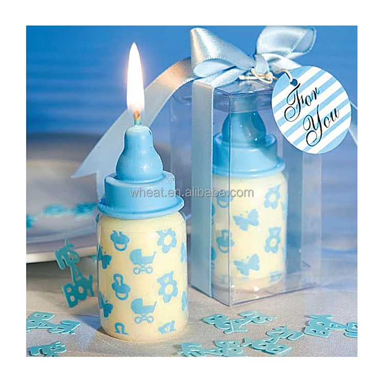 Baby Shower Favors Pink Bottle Candle