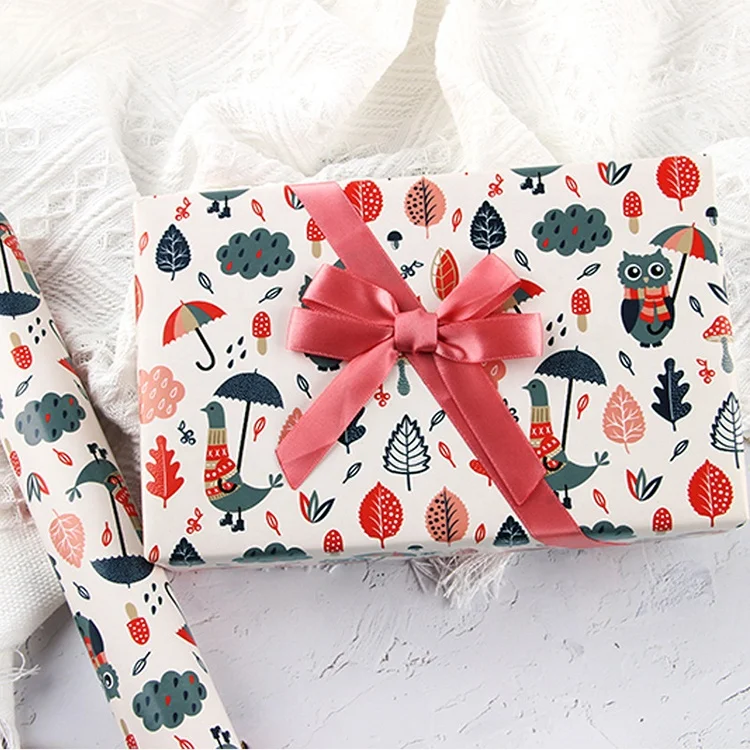 Wholesale custom high quality wrapping kraft paper for gift packaging hot sale luxury wrapping paper.