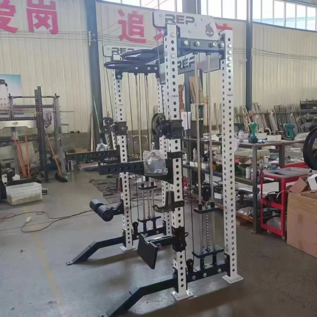 Multifunctional home gym smith machine gym lat Pull down Low Row fitness equipment squat rack with cables gym machine