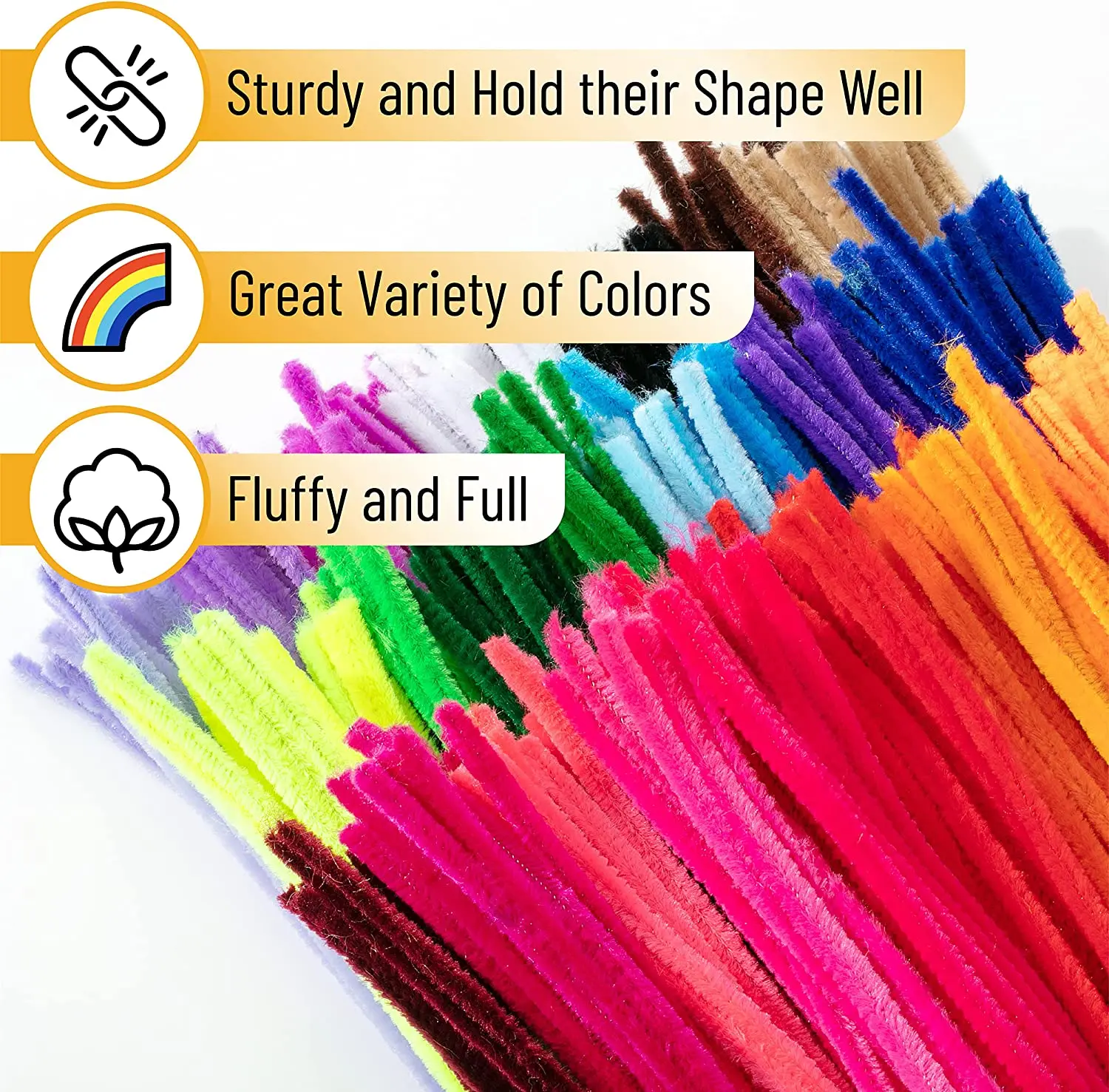 Chenille Stems Pipe Cleaners Craft Supplies Cleaners Pipe Cleaners Bulk Fuzzy Pipe