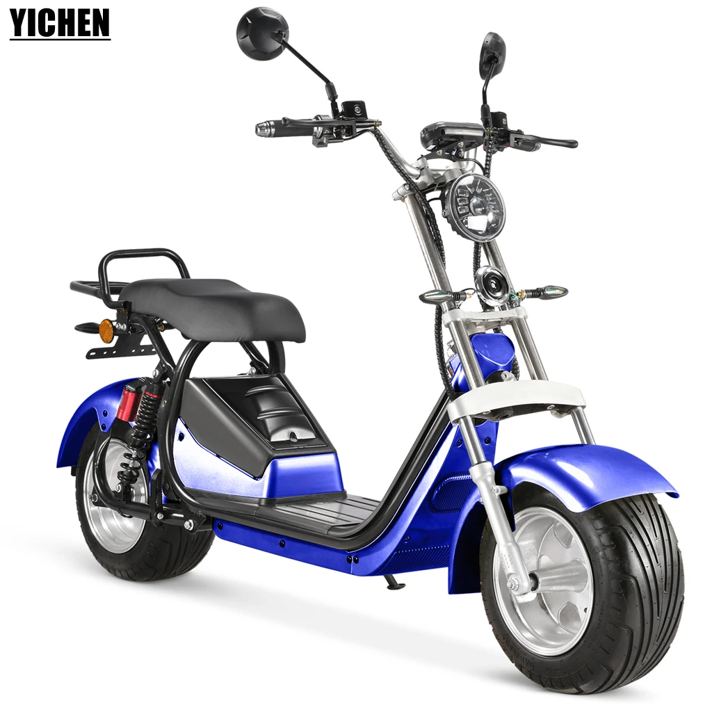 Motorsiklet New Citycoco Detachable Lithium Battery 60v 20Ah Enduro Moped 2000w Pure Electric Scooters