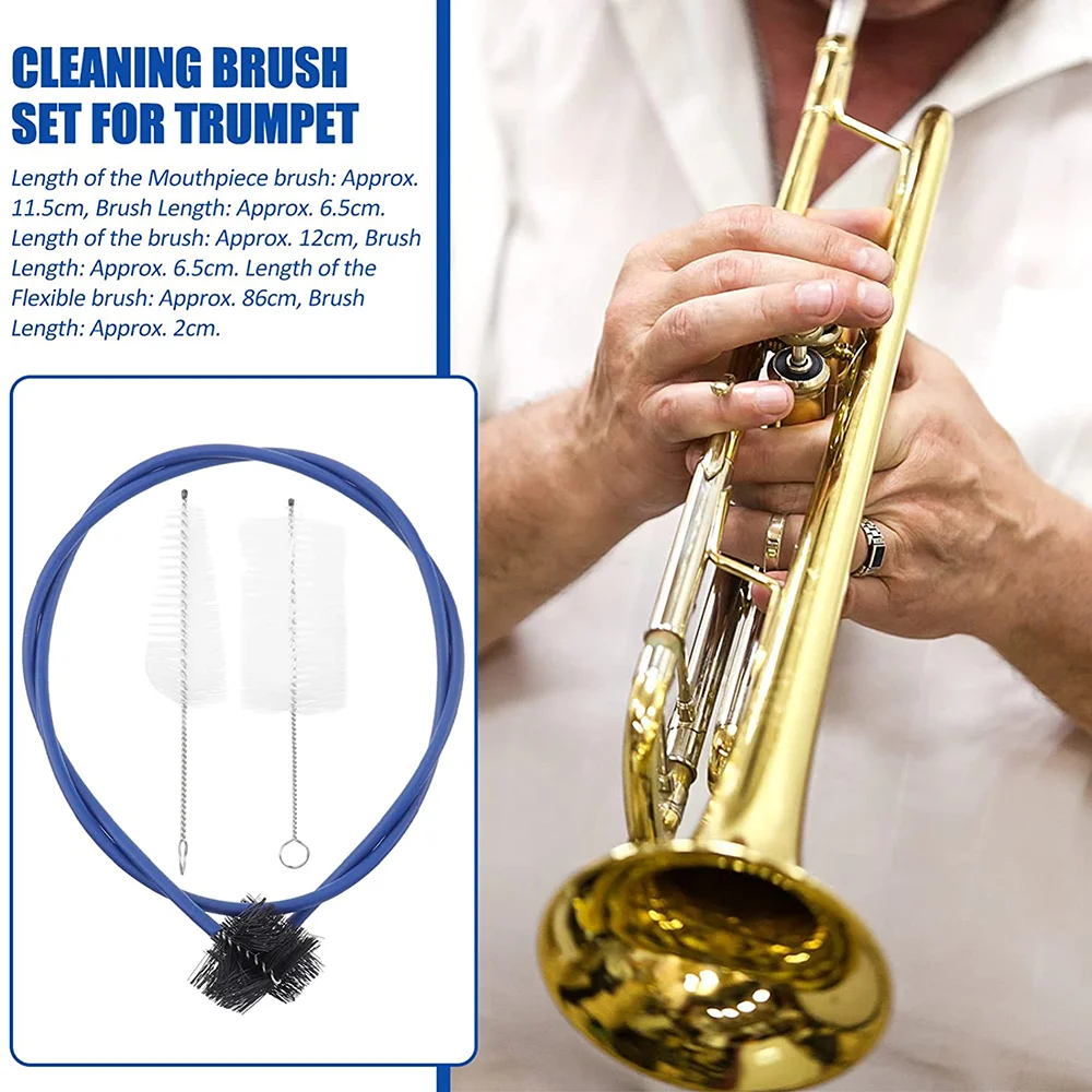 Durable trombone instrument cleaning brush Instrument cleaning inner groove cleaning brush
