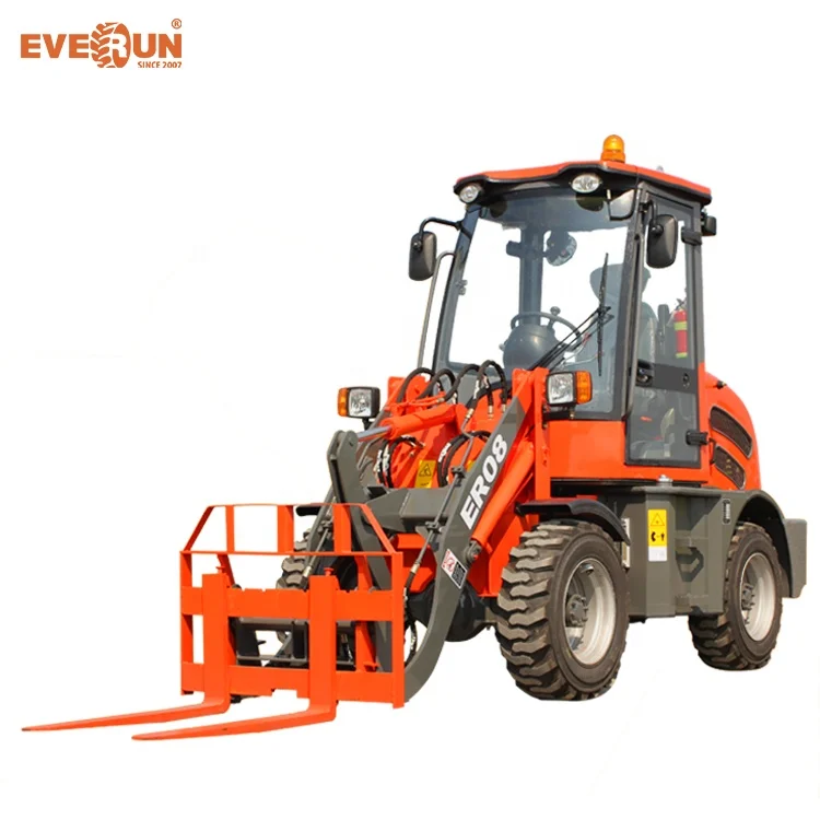 EVERUN CE Approved Articulated 0.8 Ton Multifunction Front End Loader with standard bucket