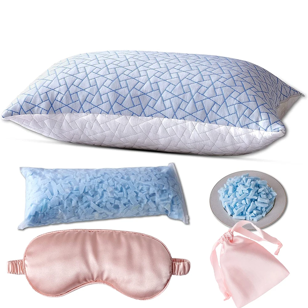 COOLING Coop home goods Pillow Against Neck and Back Pain shredded polyurethane foam pillow bed for sleeping cooling gel pillow