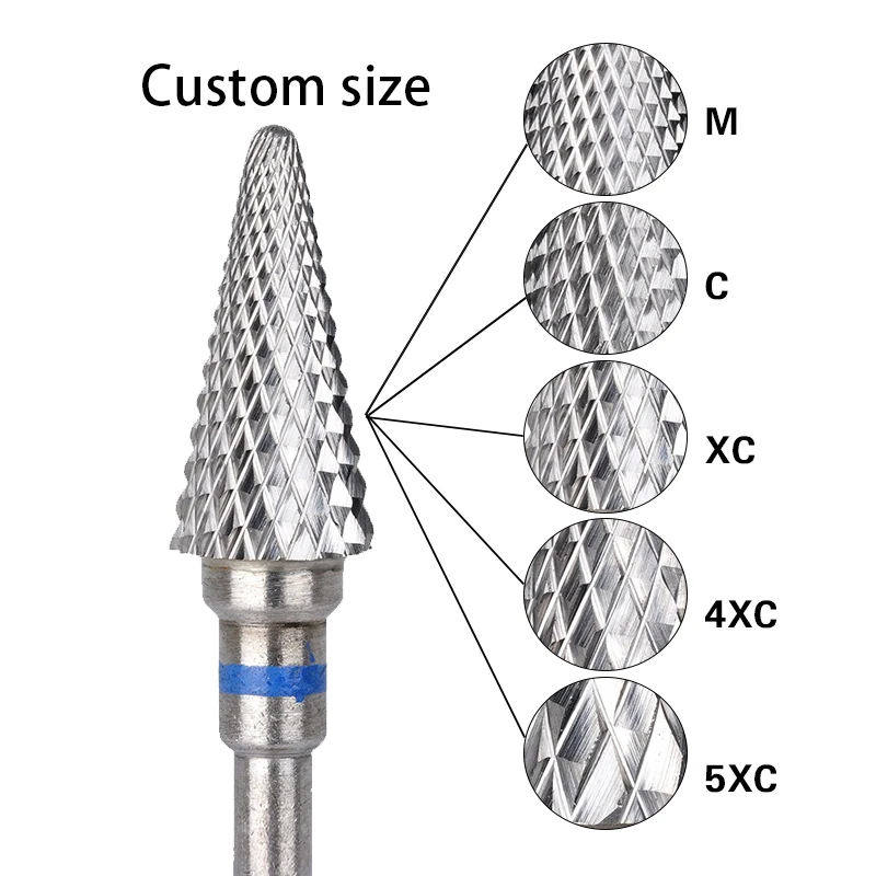 Factory Price 4mm 5-In-1 Nail Drill Bits for Smooth Quick Gel Polish Removal Salons