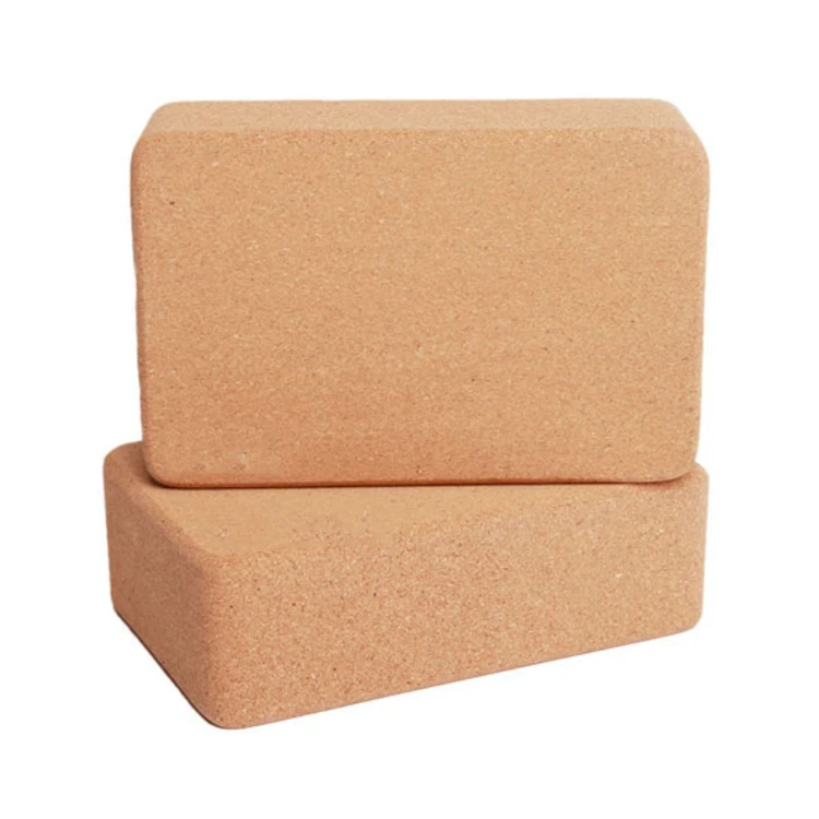Eco Friendly 100% Natural Organic Recycled Cork Yoga Kork Blocks Wedge Set for Exercise