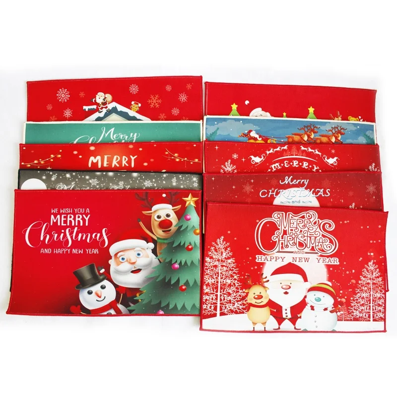 Custom Design Fashion Sensor  Christmas Welcome Door Floor Mats