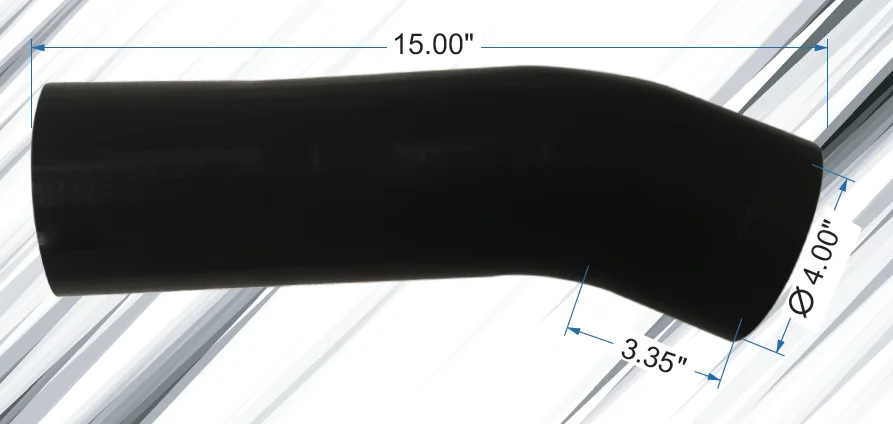 HV-SH18 hump Silicone Hose for Truck ( Inner Dia:4inch Length: 15inch  elbow part:3.35inch with spring inside)