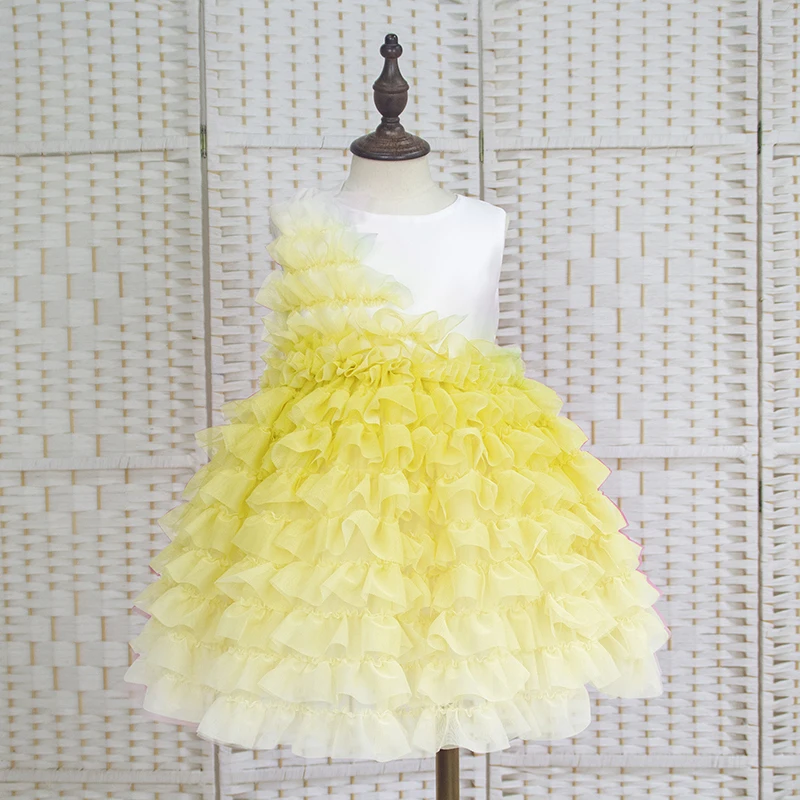 Stilnyashka Boutique High-End Luxury 10 Year Old Girl Dresses For Party Sleeveless Multicolor Kids Princess Dress For Girl