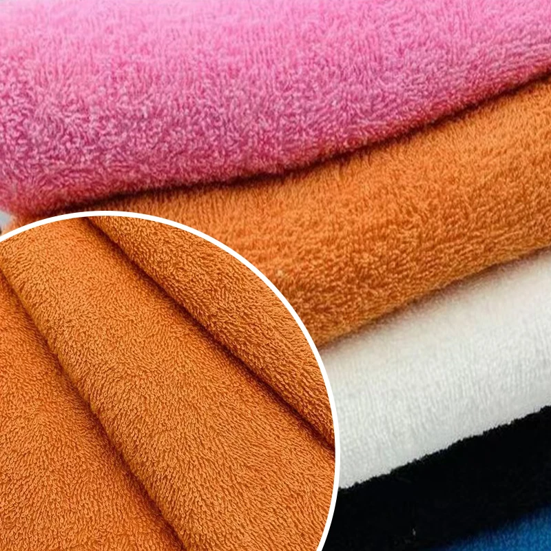 Multi-color Customized Double-Sided Polyester Cotton Microfiber Terry Cloth Fabric Bath Towel Fabric