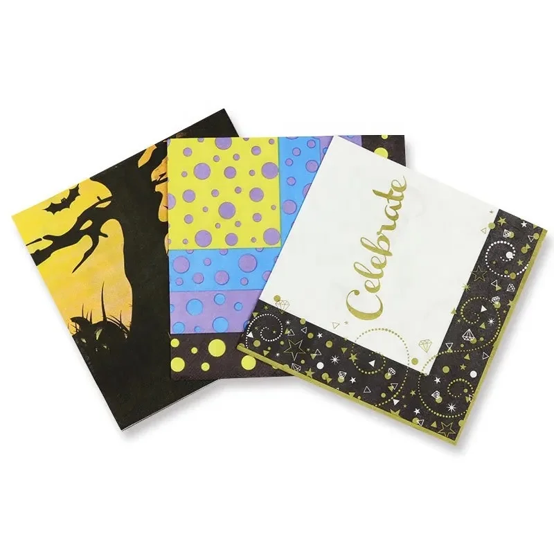 disposable napkins hot sales 25cmx25cm  napkin square table  napkin  customization  logo printed  paper