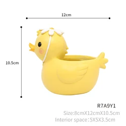 Roogo flower and plant bonsai the lazy time lovely animal polyresin desktop decor flower pots